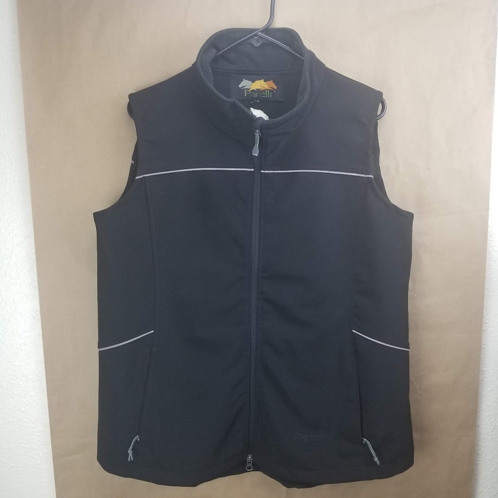 Black Parelli Vest with Hi Viz Trim